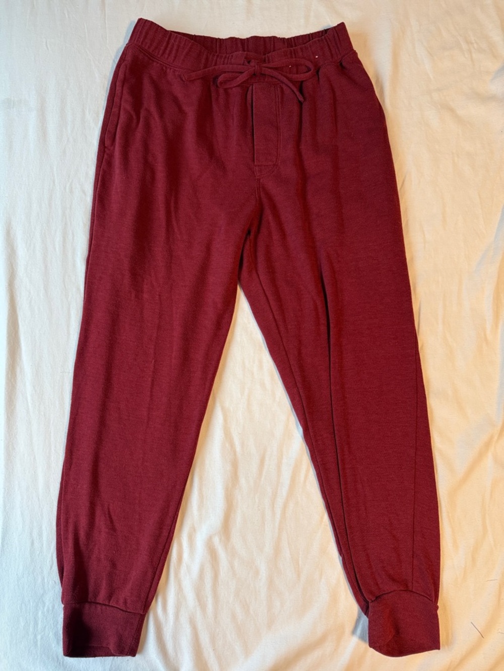 Stafford Men's Maroon Jogger Sweatpants